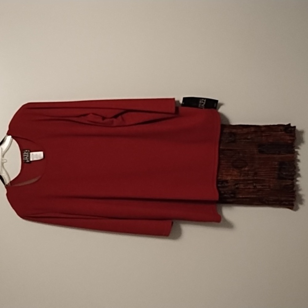 NWT-2 piece rust sweater over cami/skirt combo.